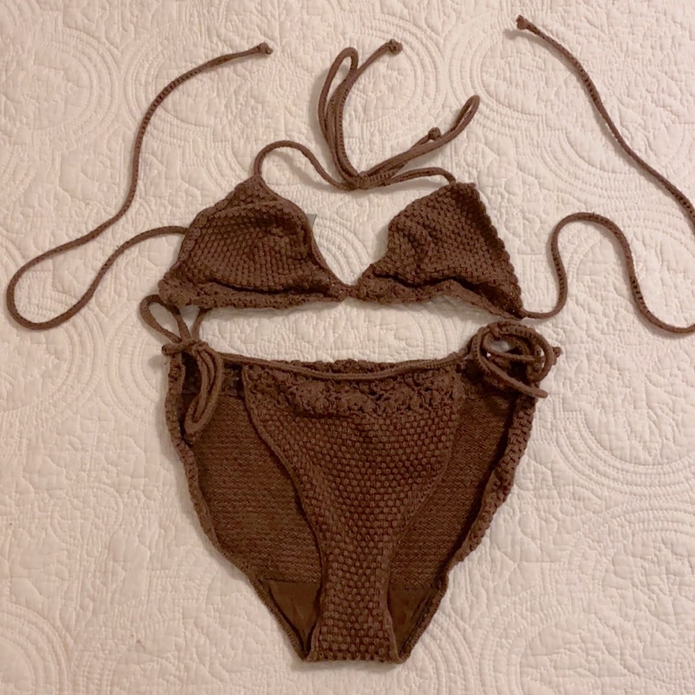 American Eagle crochet bikini